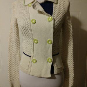 SPARROW Anthropologie Cableknit Double Breasted Cardigan Sweater Small